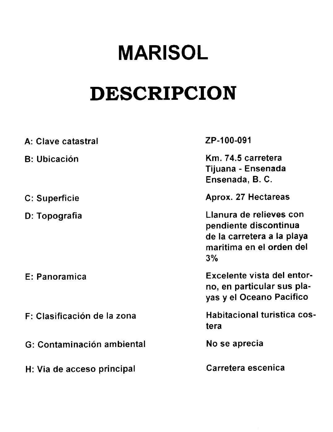 Rancho Marisol Ensenada